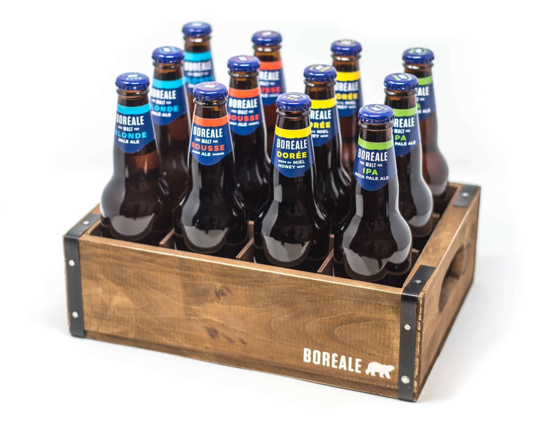 Caisse en bois bouteilles de bière pour 12 bouteilles de 33 cl